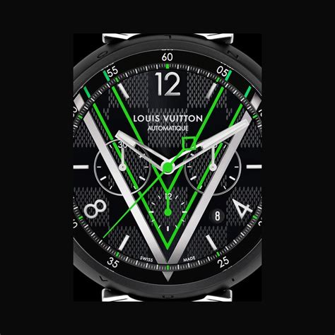 Louis Vuitton Tambour Graphite Damier Chronograph .